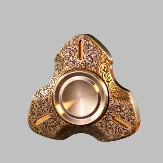 Linghu II Brass Embossed Fidget Spinner