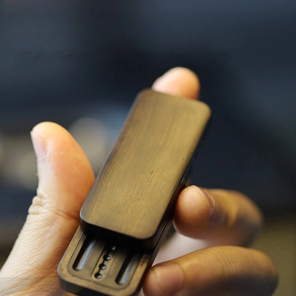 Rosewood Spring-Loaded Push Slider